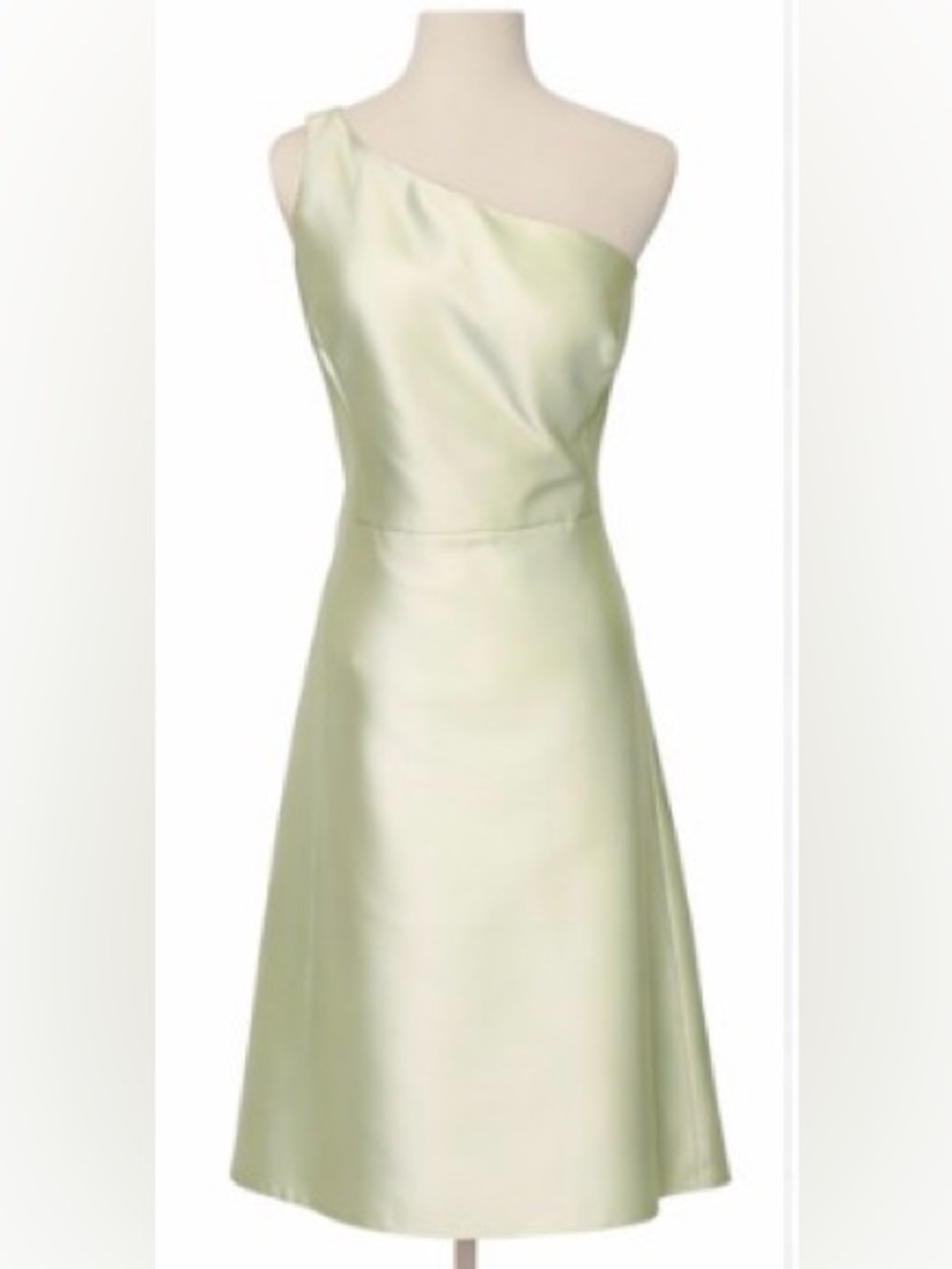 [Vanessa Fox] Light Green 100% Silk Cocktail Dress Sz 4